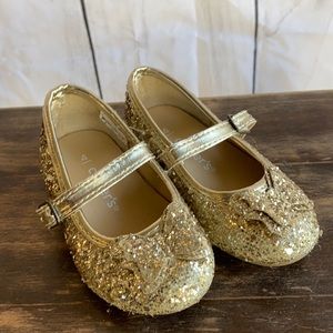 Gold glitter Carter's heels size 4